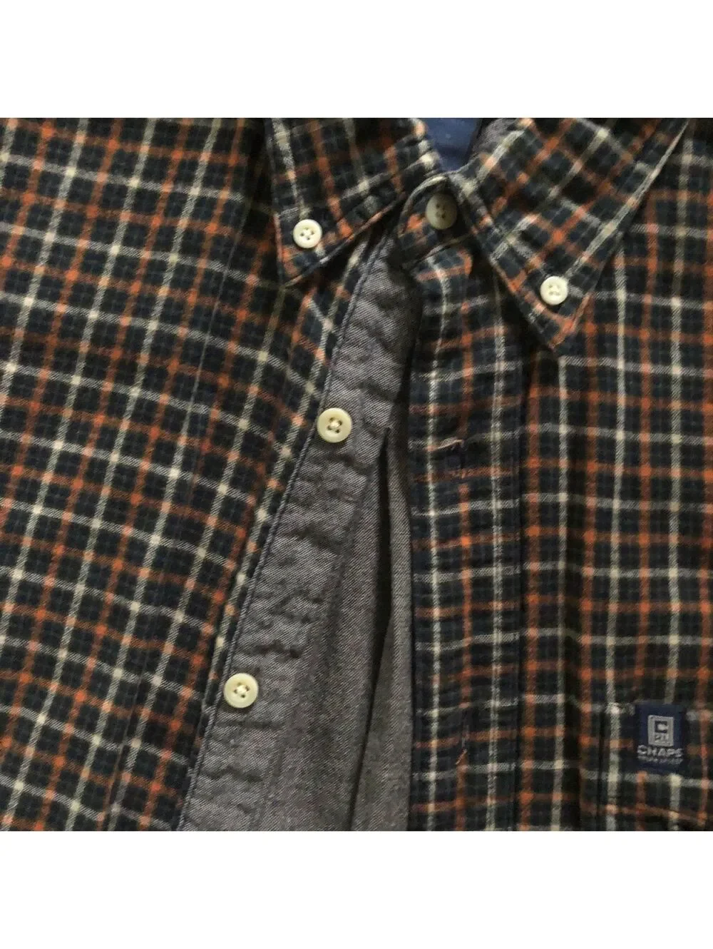 Chaps Ralph Lauren Men's Long Sleeve Button-Down Plaid Shirt Large